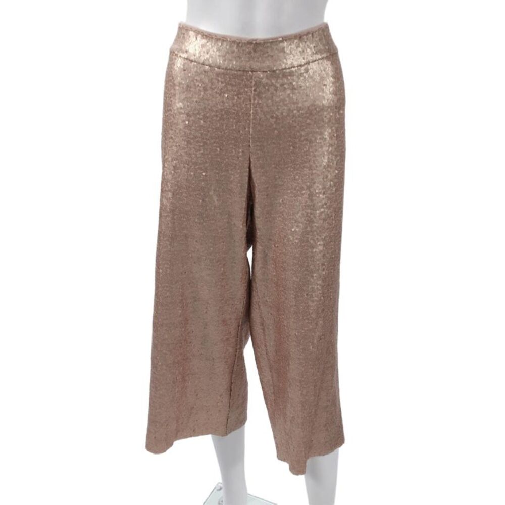 Avenue Montaigne Women Cropped Gold Pants Size 12